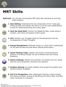 personal develop plan examples handout for resiliency training vtt