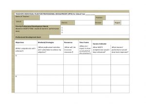 personal development plans examples ippd for teachers