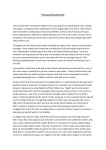 personal essay samples personal statement