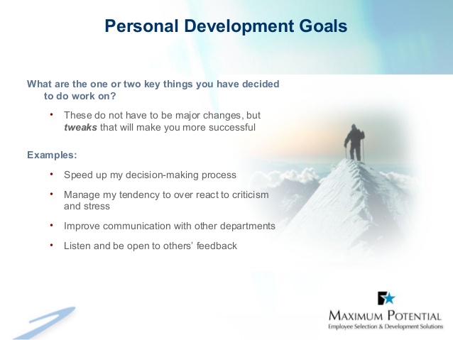 personal goals examples