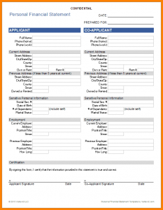 personal income statement template personal income statement form personal financial statement info