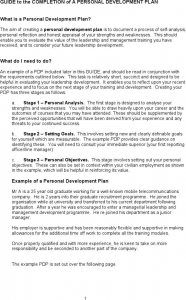 personal leadership development plan personal development plan sample