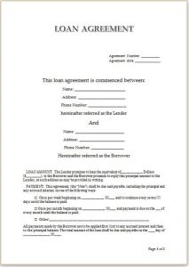 Personal Loan Agreement Pdf | Template Business