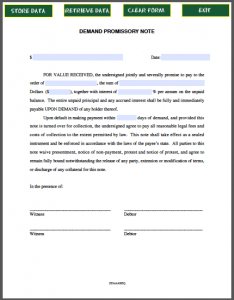 personal loan agreement templates demand promissory note