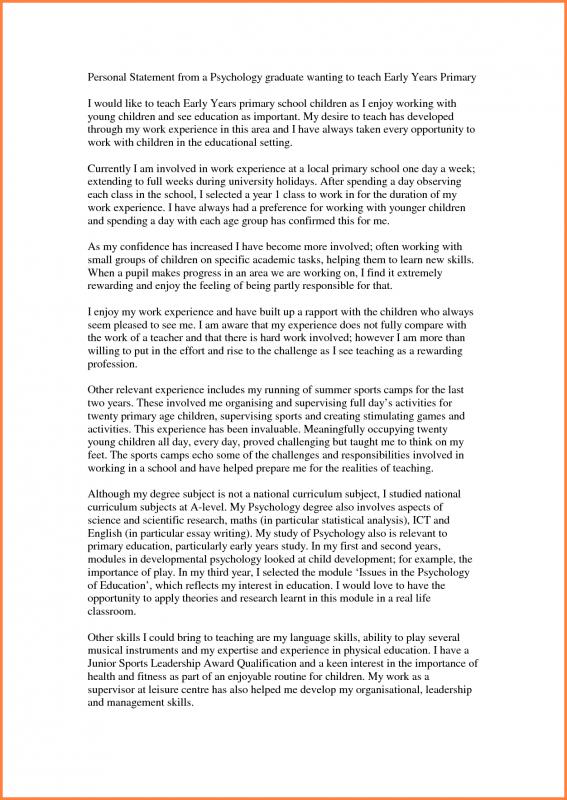 personal statement templates for graduate school
