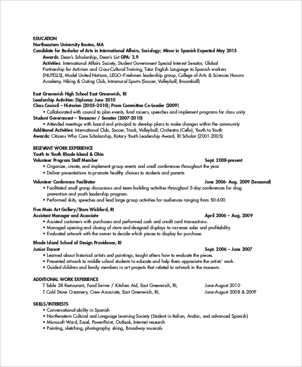 personal trainer resume