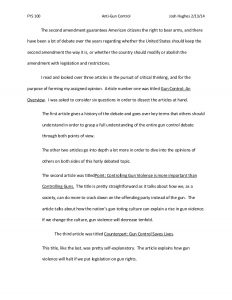 persuasive essays examples anti gun control paper josh hughes