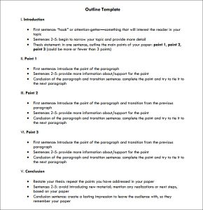 persuasive speech outlines outline template free download