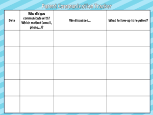 phone log template parent communication tracker x