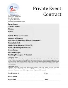 phone message template private event contract