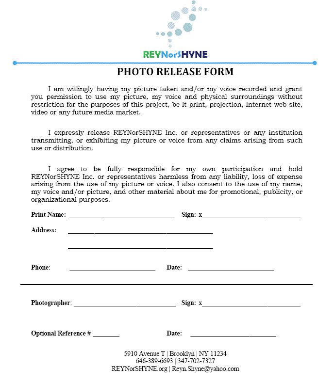 photo release form pdf