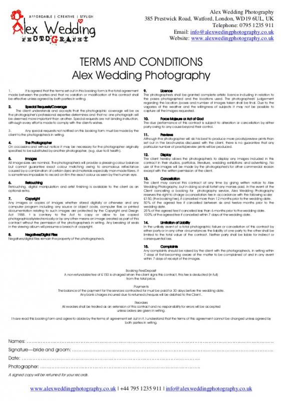 photography contract pdf