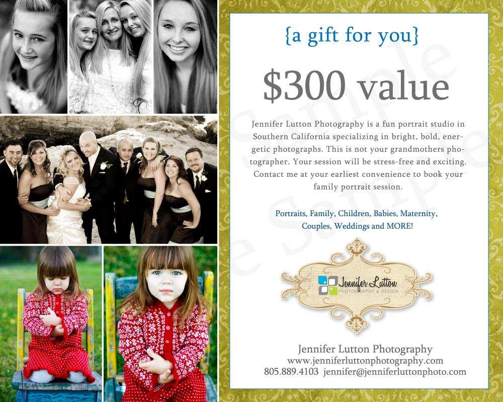 Photography Gift Certificate Template Business