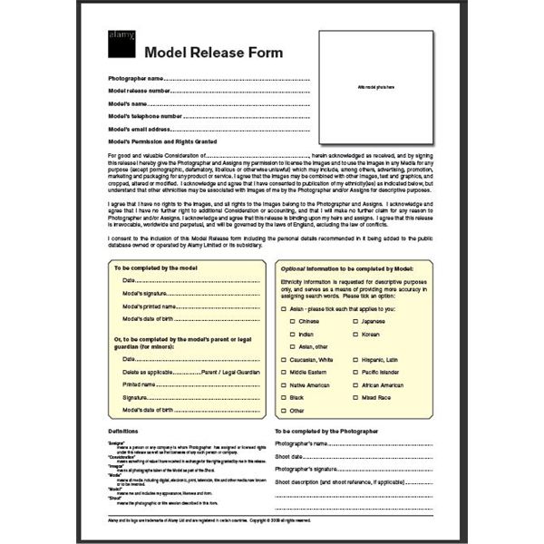 photography release form pdf