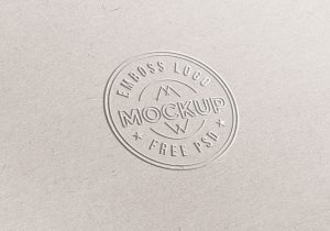 photoshop logo templates free emboss logo mockup psd