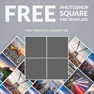 picture collage template free photoshop template photo collage square