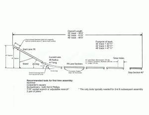 pinewood derby plans track layout sketch