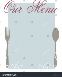 plain menu template stock photo an elegant blank menu template