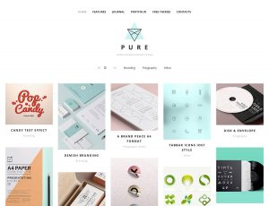 plain menu templates pure free portfolio wordpress theme