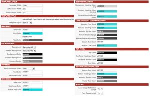 plain menu templates template parameters