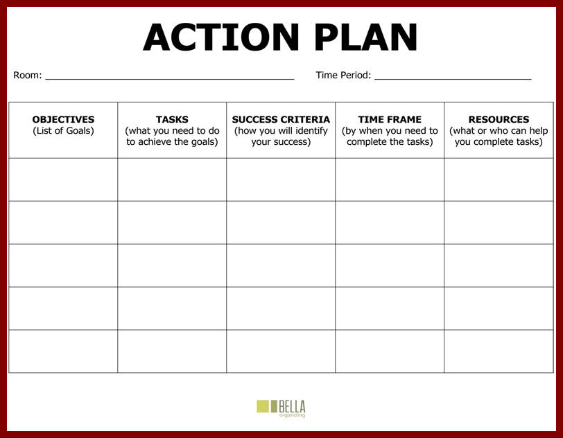 plan of action template