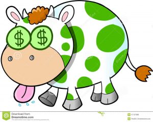 play money to print cash cow vector illustration art money