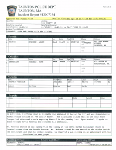 police report example page three, police report pg mail received