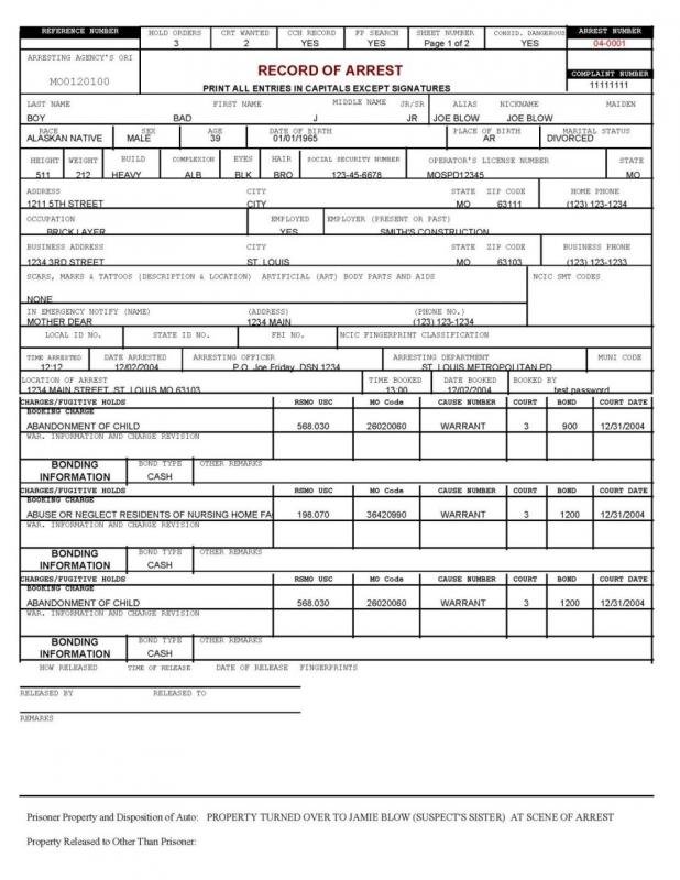 Police Report Example | Template Business