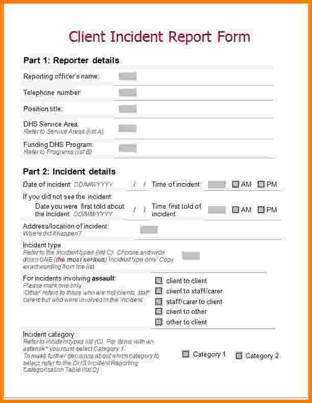 police report format