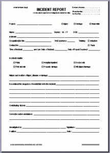 police report format incident report template