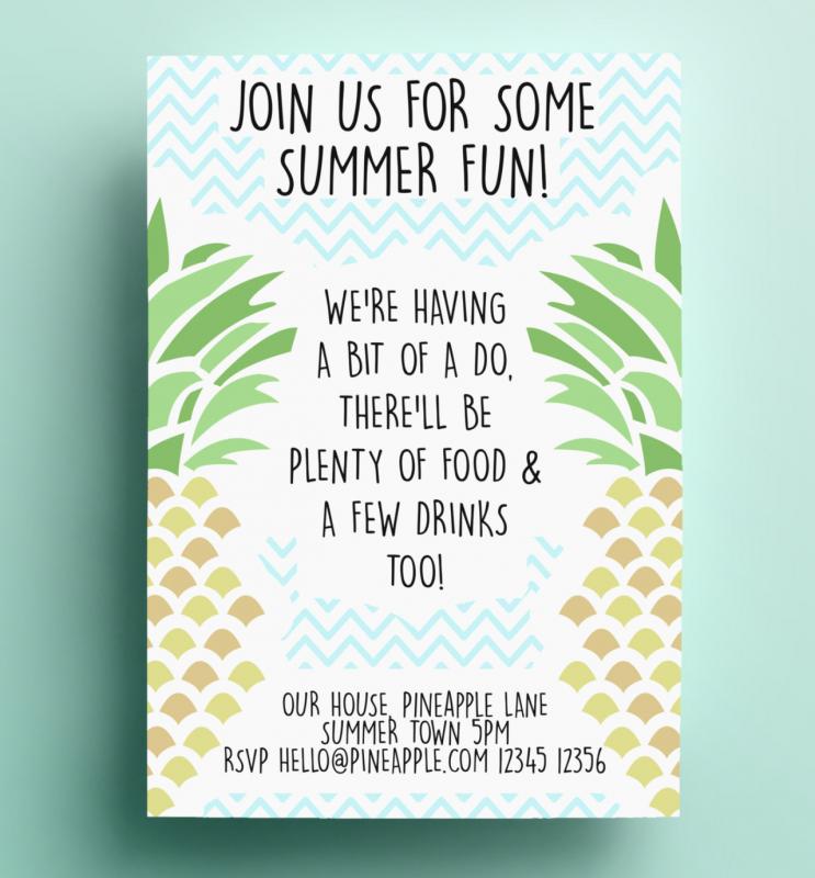 pool party invitation template