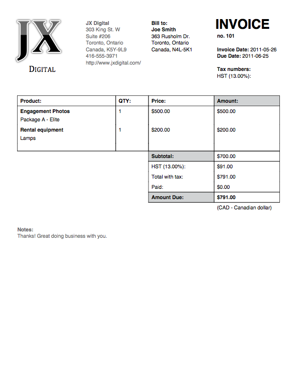 portrait photography contract