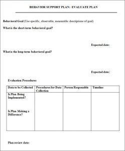 positive behavior support plan positive behavior support plan template