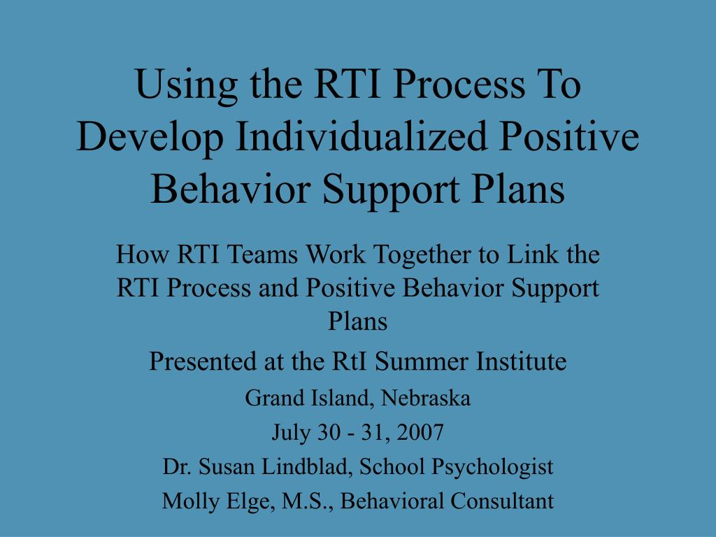 positive behavior support plan