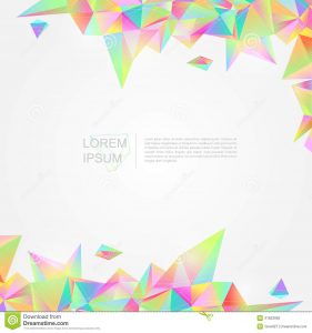 postcard design template colorful crystal background polygon abstrac abstract style create vector