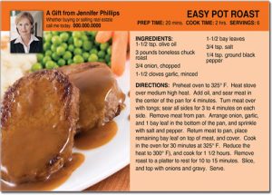 postcard design template real estate pot roast recipe postcards