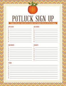 potluck sign up sheet template potluck dinner sign up sheet template