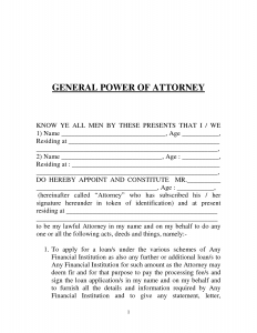 power of attorney letter power of attorney