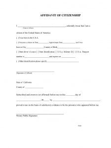 power of attorney letter sample affidavit of citizenship california d