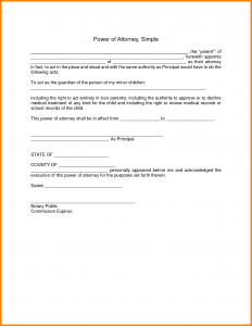 power of attorney letter simple power of attorney letter template