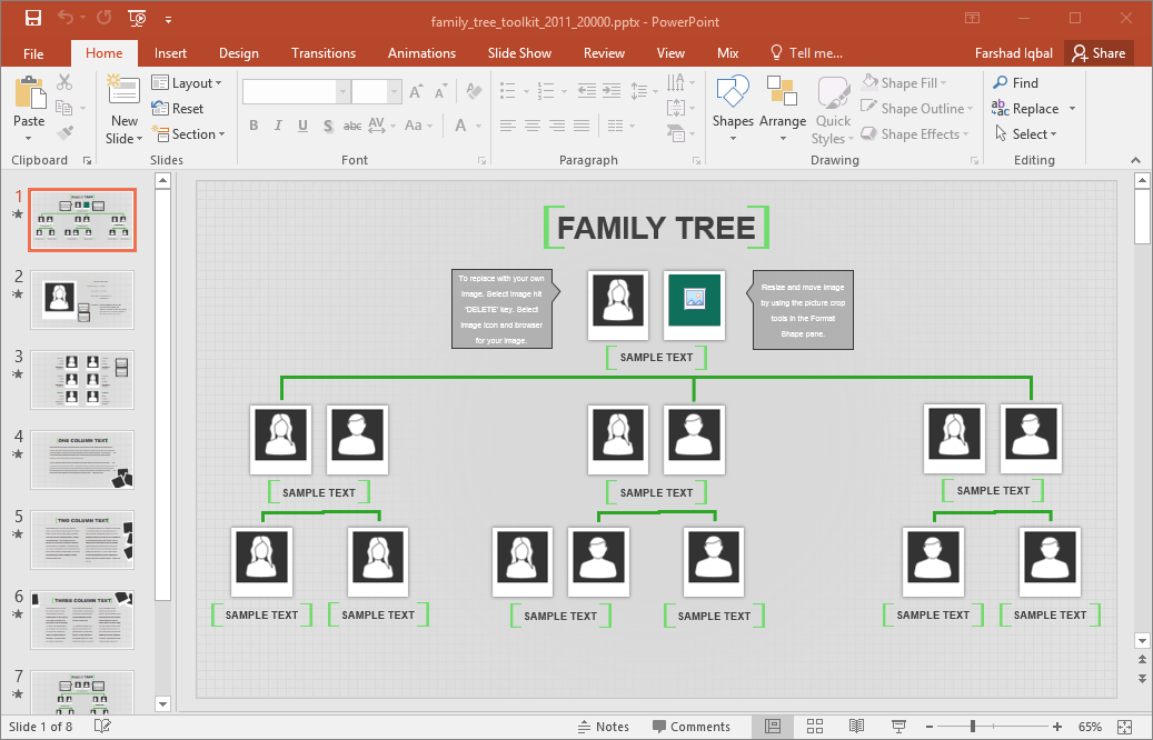 powerpoint family tree template