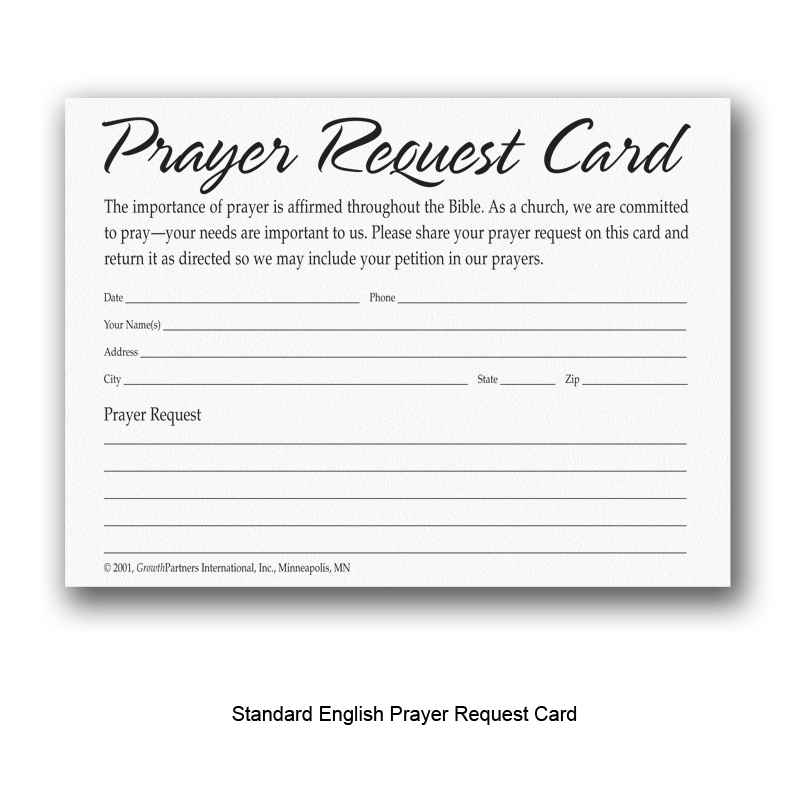 Prayer Card Template Free Download