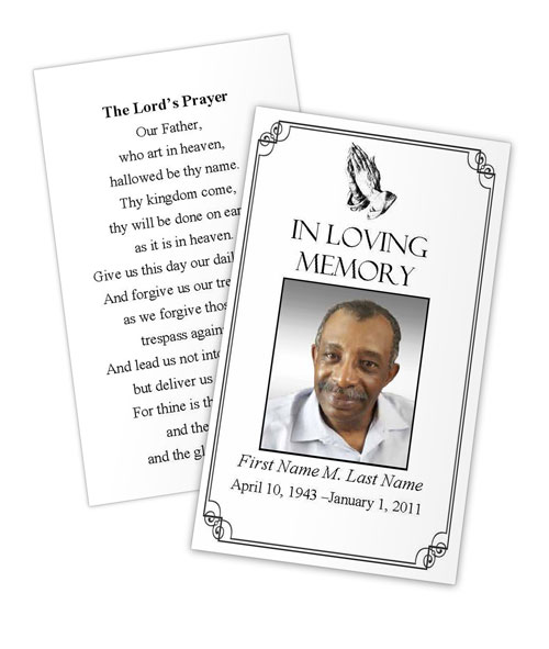 prayer card template