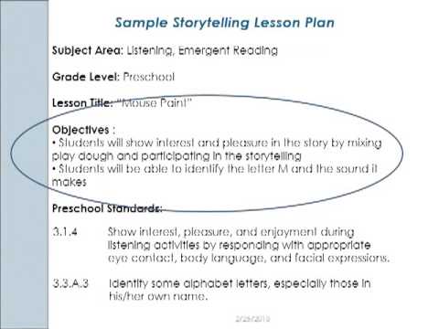 pre k lesson plan template