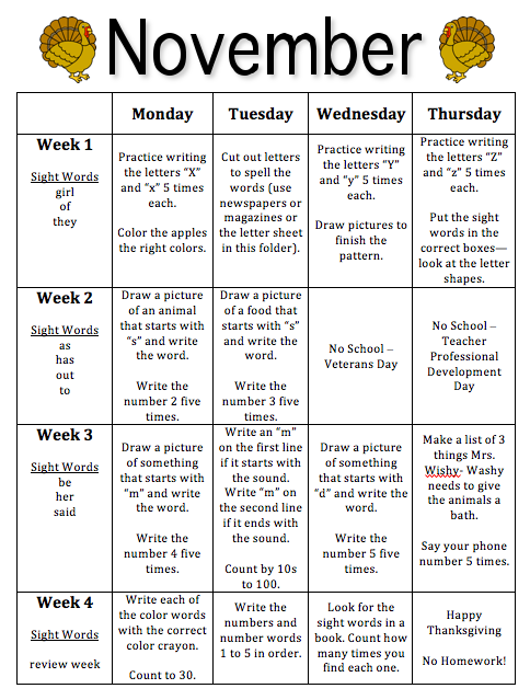 pre k lesson plan template