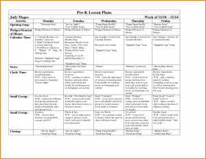 pre k lesson plan templates pre k lesson plan template