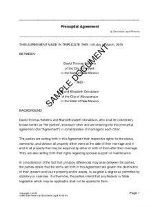 prenup agreements template prenup sample pdf