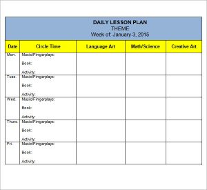 preschool lesson plan template preschool lesson plan themes