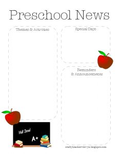 preschool newsletter template preschoolnewsletter