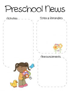 preschool newsletter template spring preschool